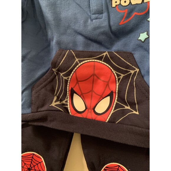 2 Pc Marvel Spiderman Toddler Baby Boys Jogger Pants Set Size 18 Months - Picture 9 of 9
